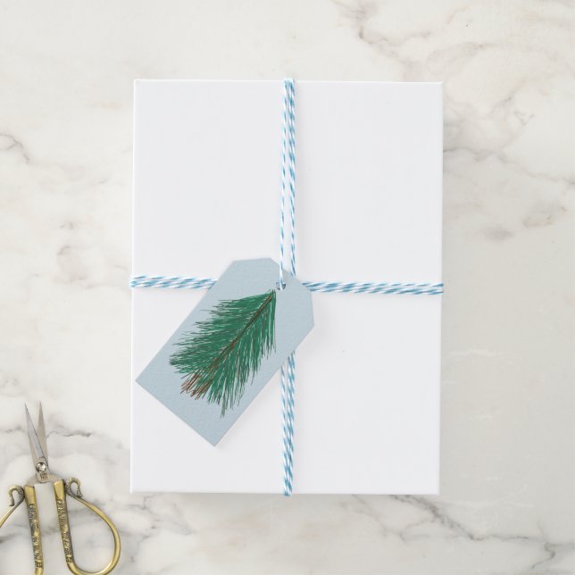 Fir Träd Forest Presentetikett (Med Snöre)