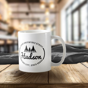 Fir Träd Oval Design ID304 Kaffemugg