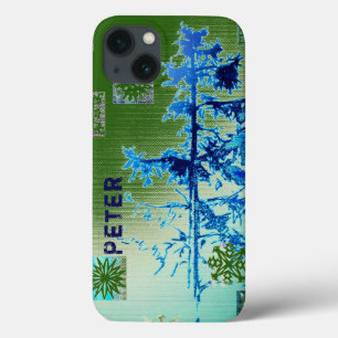 Fir Tree & Snowflakes & Your Name Case-Mate iPhone