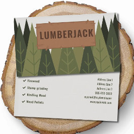 Fir Trees - Lumberjack Visitkort