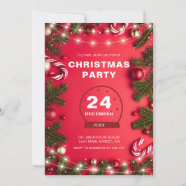 Fir Twigs och julafton Ljus jul Inbjudningar