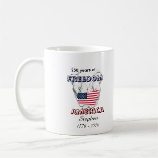 Fira 250 år av Amerika USA-jubileum Kaffemugg