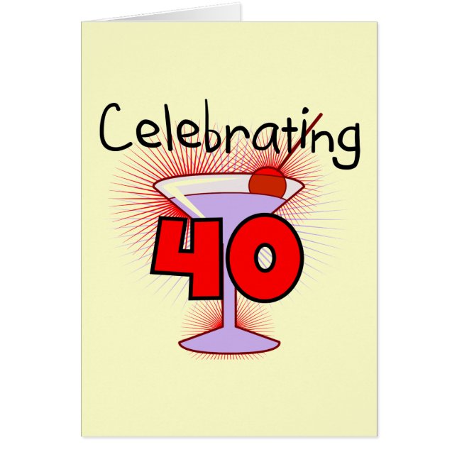 Fira 40 Tshirts och gåvor Hälsningskort (Framsidan)