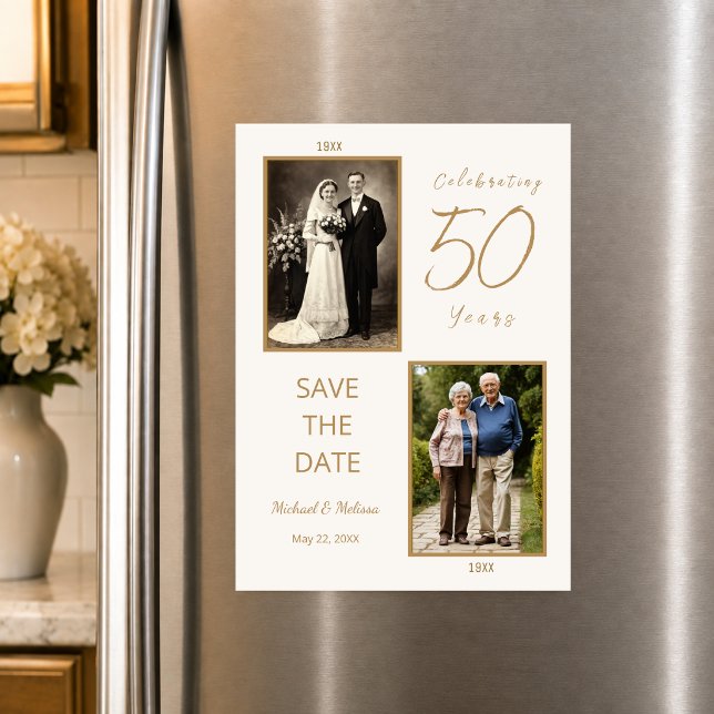 Fira 50 år Spara datum Magnet (Skapare uppladdad)