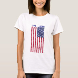 Fira America 250 Kvinnor T-shirt med Flagga #5