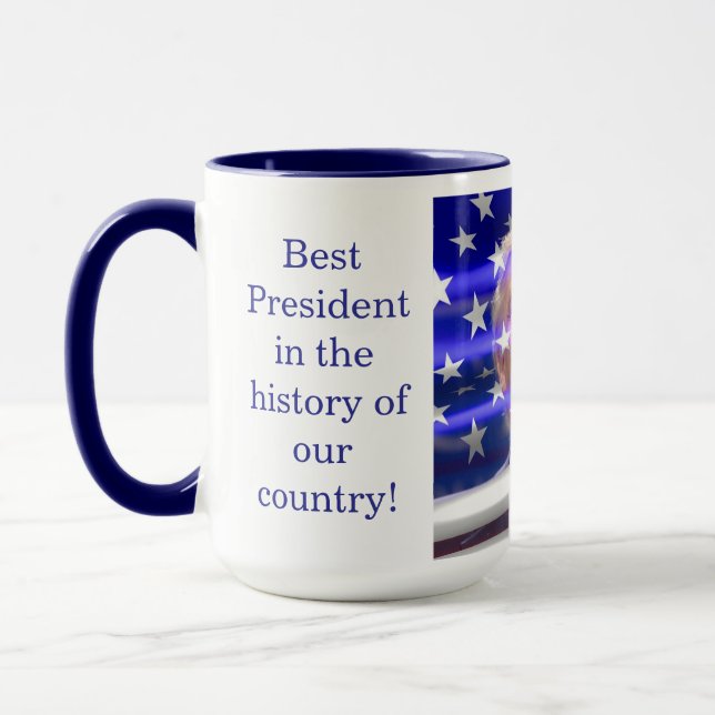Fira America 250 och President Trump #19 Mugg (Vänster)