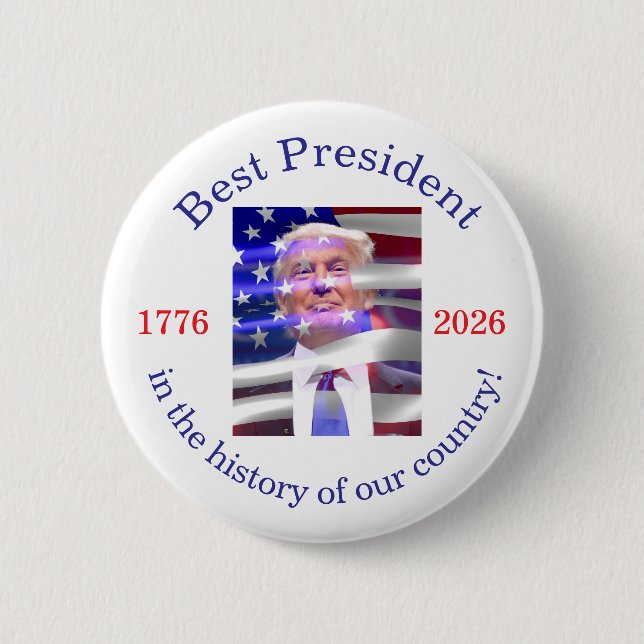 Fira Amerika 250 och President Trump #22 Knapp (Framsida)