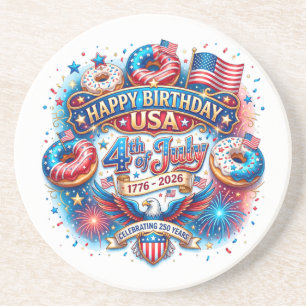 Fira Amerikas 250-årsdag med munkar Underlägg