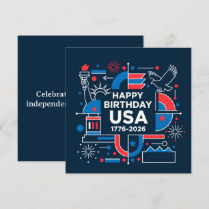 Fira Amerikas 250-årsjubileum Julkort