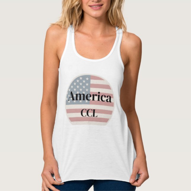 Fira Amerikas 250-årsjubileum Linne Med Racerback (Framsida)