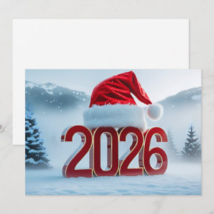 Fira ankomsten av 2026 med festlig vinter julkort