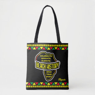 Fira Black History med Afrika Karta på BLACK Tygkasse