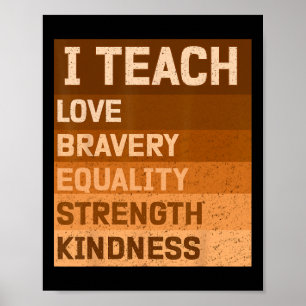 Fira Black History Month jag undervisar i svart hi Poster