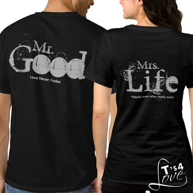 Fira Bra Life: Mr & Mrs Par T Shirt (✨ Mr & Mrs Living the Good Life! Customizable and stylish for any couple. (sold separately.))