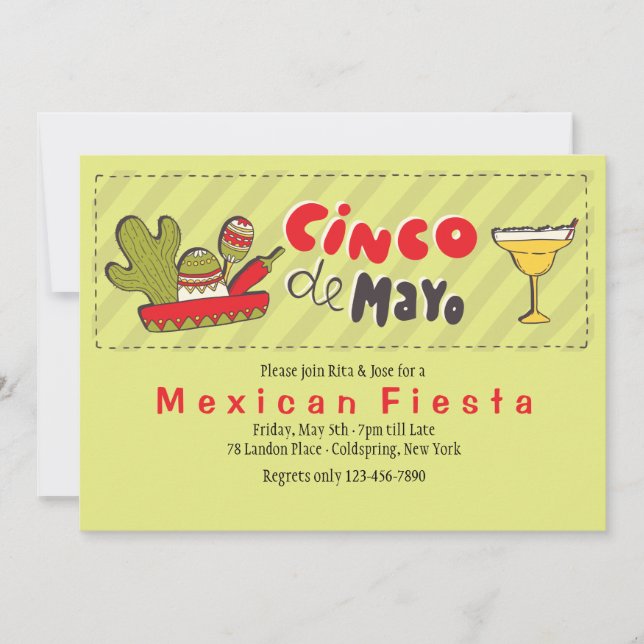Fira Cinco de Mayo-inbjudan Inbjudningar (Framsida)