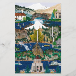 Fira den Columbia River klyftan Brevpapper
