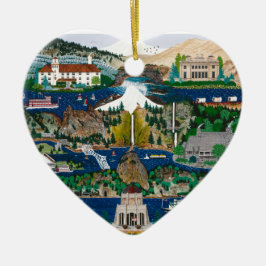 Fira den Columbia River klyftan Julgransprydnad Keramik