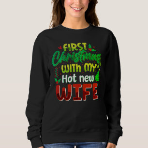 Fira den första julen med min hett nya fru t shirt