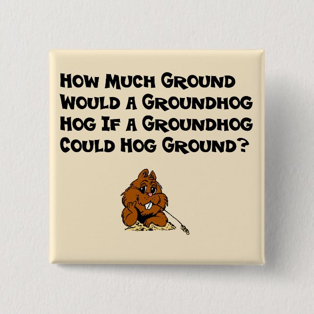 Fira den Groundhog dagen knäppas Knapp (Framsida)