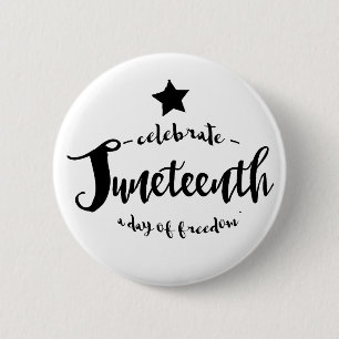 Fira den Juneteenth stjärnan Knapp