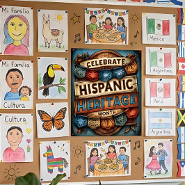 Fira den latinamerikanska kulturarvsmånaden poster