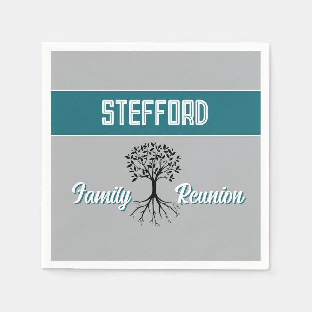 Fira! Din familjeåterträff specialdesign Pappersservett (Framsidan)