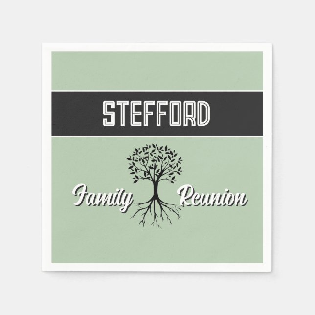 Fira! Din familjeåterträff specialdesign Pappersservett (Framsidan)