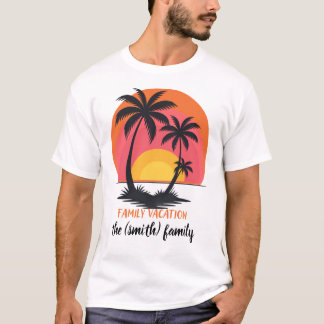 Fira din familjs sommarresa med denna stilren t shirt