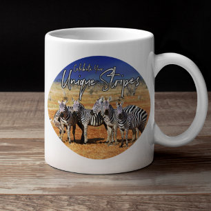 "Fira din unika Rand" Zebra Art Kaffemugg