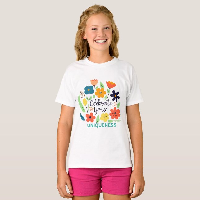 Fira din Unikhet - Inspirerande Design T Shirt (Hel framsida)