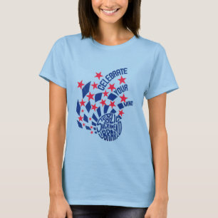 Fira ditt varar besvärad T-skjortan T-shirt