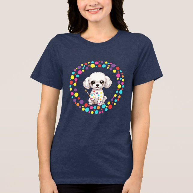 Fira Dot Day med min tekoppspudel  T Shirt (Framsida)