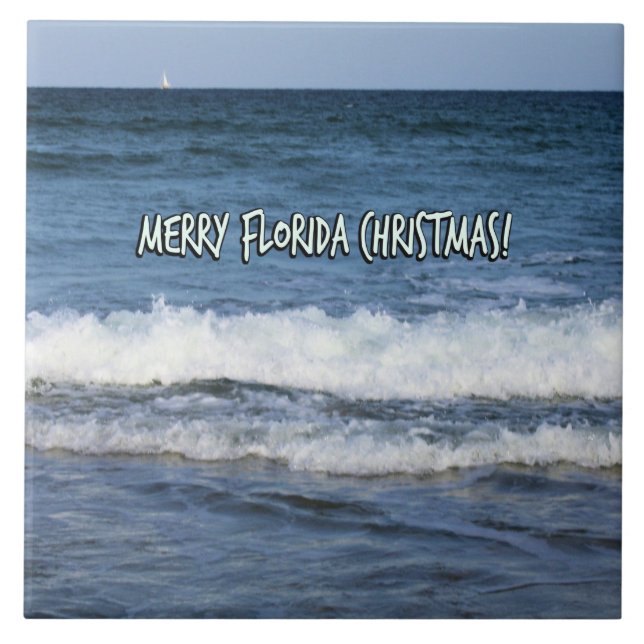 Fira en Florida-inspirerad jul Kakelplatta (Framsidan)