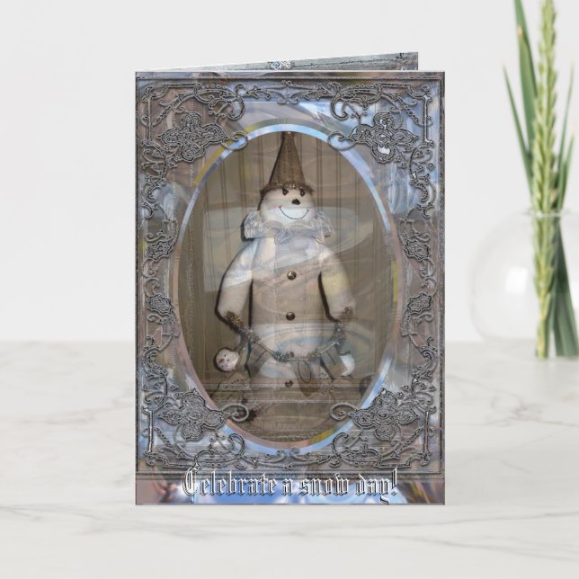 Fira en snödag! Anpassade Helgkort (Framsida)