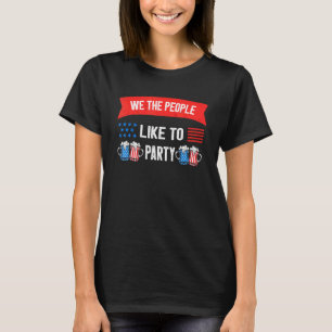 Fira fest 4:e juli självständighetsdag Ameri T Shirt
