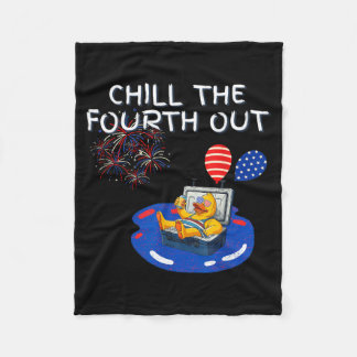 Fira Fjärde Juli Patriotisk Kryssning Ank Punny Ro Fleecefilt