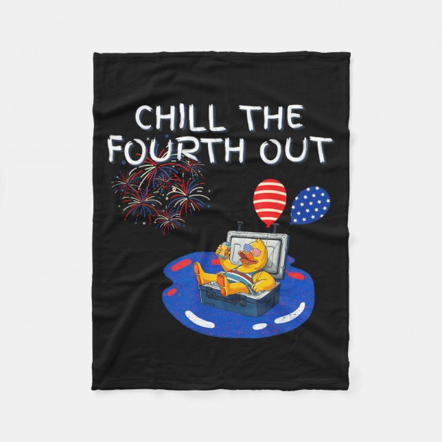 Fira Fjärde Juli Patriotisk Kryssning Ank Punny Ro Fleecefilt (Framsidan)