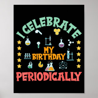 Fira födelsedag med jämna mellanrum Mat geek födel Poster