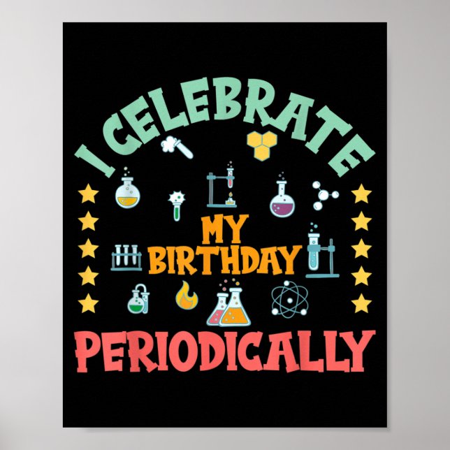 Fira födelsedag med jämna mellanrum Mat geek födel Poster (Framsidan)