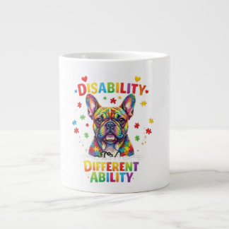Fira fransk bulldogg neurodiversitet: Autism Jumbo Mugg