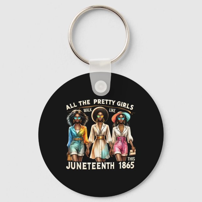 Fira frihet Celebrating Black Women Juneteen Nyckelring (Framsida)