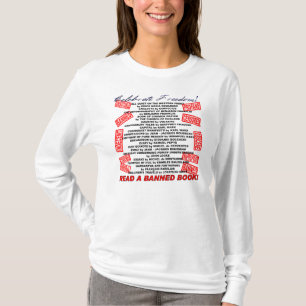 Fira frihet! Läs en FÖRBJUDEN bok! (frimärke) T-shirt