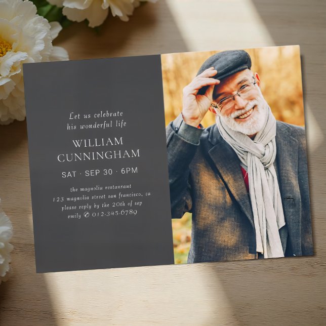 Fira Hans Liv Modern Enkel Minimalistisk Foto Vykort (Skapare uppladdad)