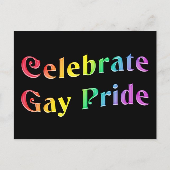 Fira HBTQ-stolthet Vykort (Framsida)