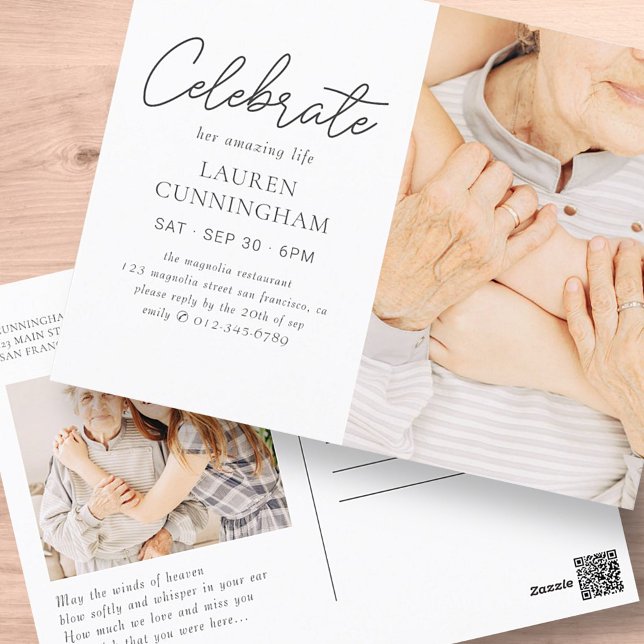 Fira Hennes Fantastiska Liv Enkla Moderna Bilder Vykort (Skapare uppladdad)