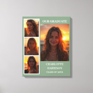 Fira i Stil med Studenten 4-foto Collage Canvastryck