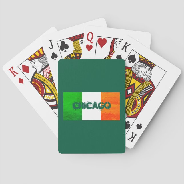 Fira irländskt amerikanskt kulturarv casinokort (Baksidan)