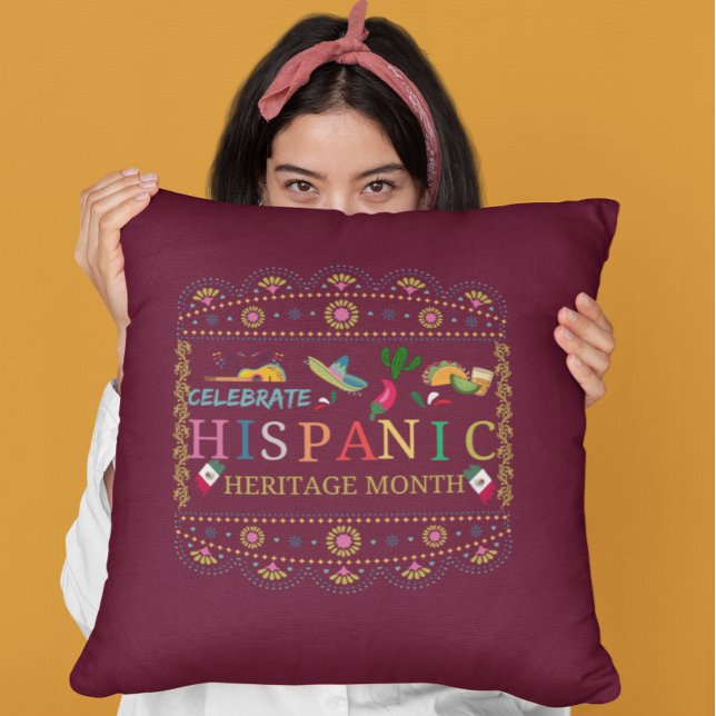 Fira ispanic Heritage Month Design Kudde (Skapare uppladdad)