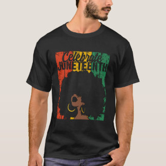 Fira Junenth afrikanska färger T Shirt