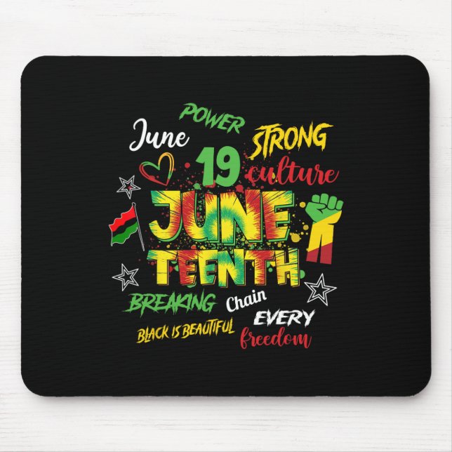 Fira Juneteenth 1865 afroamerikansk frigörelse Musmatta (Framsidan)
